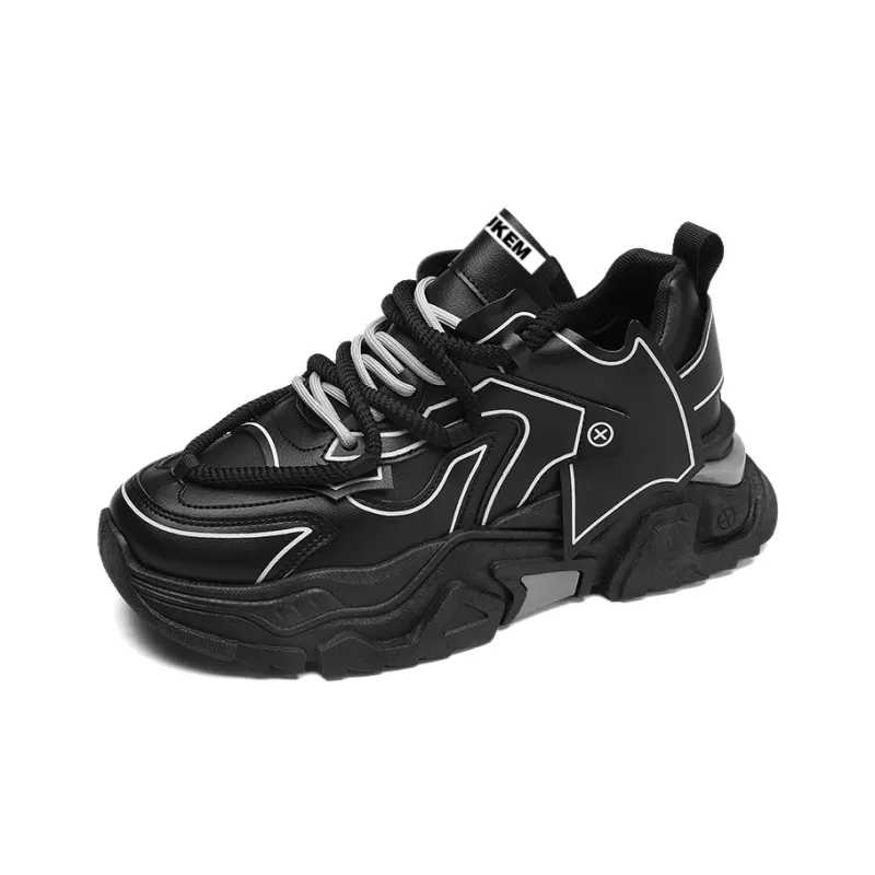 JKEM Anti-Slip And Wear-Resistant Height Increasing High-Top Chunky Sneakers Men's-1