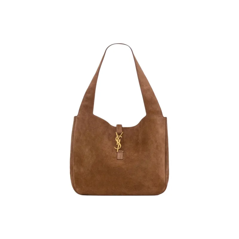 SAINT LAURENT LE5A7 Suede One Shoulder Handbag Women's Caramel-1