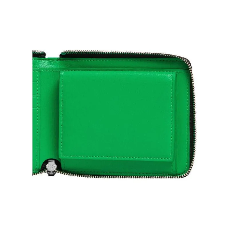 Balenciaga ESSENTIAL Cow Leather Shoulder Bag With Card Holder Wallet Regular Men's Black/Green-5