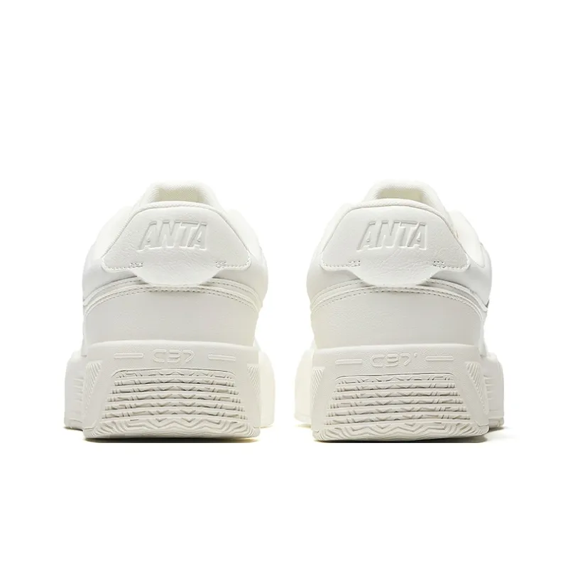 Anta Durable Cushioning Low Top Skateboard Shoes Men's Ivory White-3
