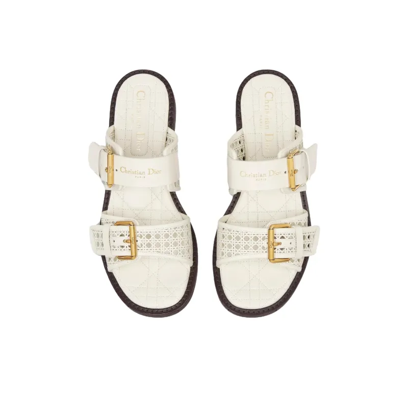 DIOR Slide Slippers Women's Ivory White-3