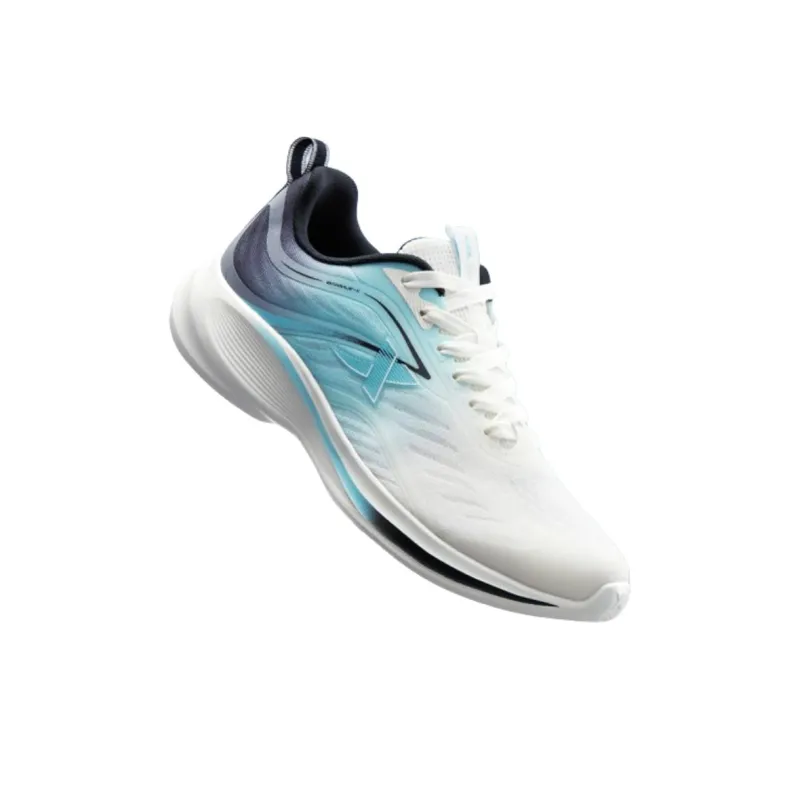 XTEP Cushioning, Slip Resistant, Breathable, Lightweight Low Top Running Shoes Men's White Blue Black-3