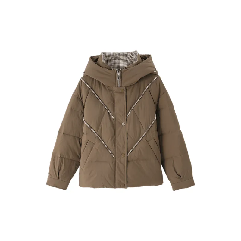 Mo Han Yi Mei Puffer Jacket Women's Coffee-0