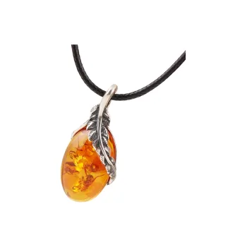 S&A S925 Silver With Amber Necklaces Women's