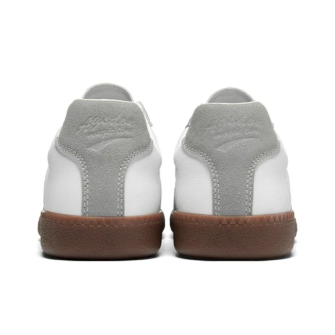 AGSDON Non slip Lightweight Low Top Casual Shoes Men's White Gray-4