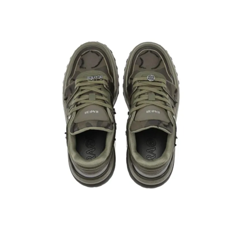 RARE RICH MAX Collection Low-Top Skateboard Shoes Men's Army Green-2