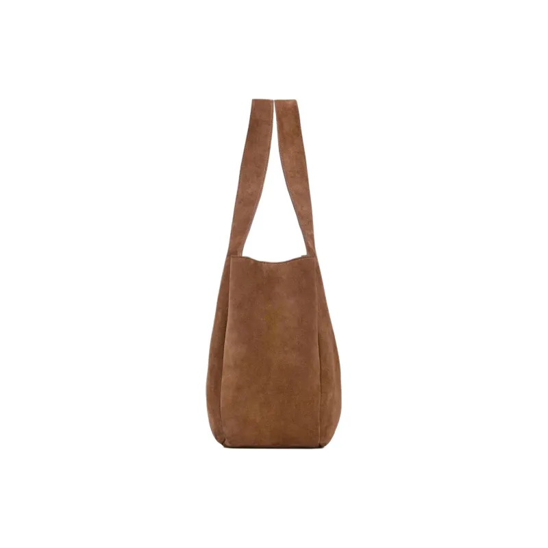 SAINT LAURENT LE5A7 Suede One Shoulder Handbag Women's Caramel-3