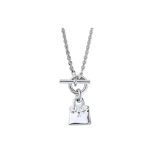 HERMES 925 Sterling Silver Necklaces Women's