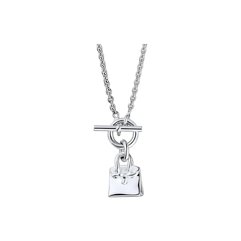 HERMES 925 Sterling Silver Necklaces Women's-0