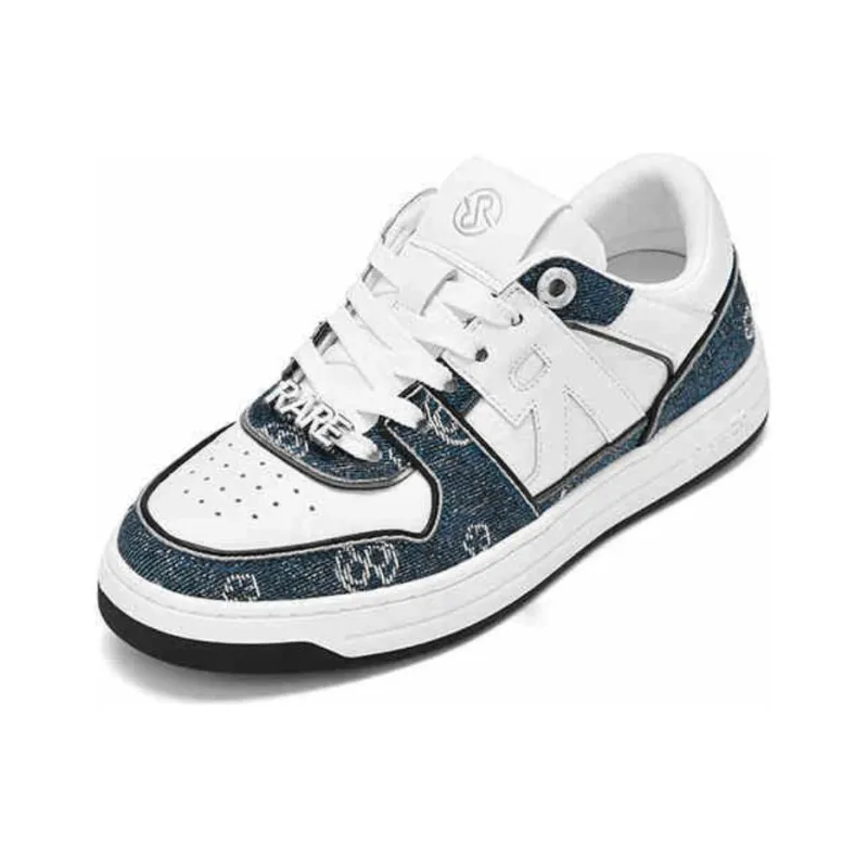 RARE RICH Collection Low Top Skateboard Shoes Women's White Blue-2