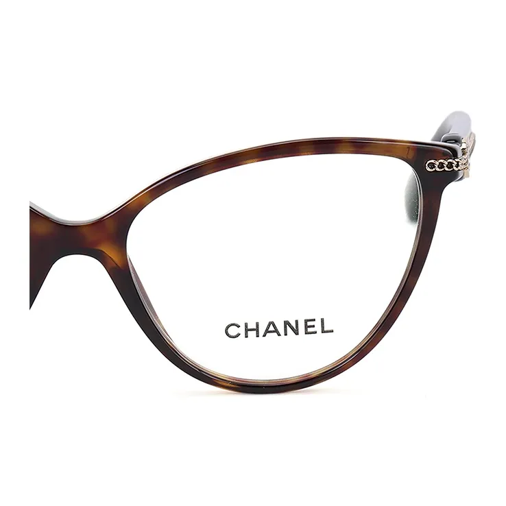 CHANEL Acetate Butterfly Eyeglass Frames Women's Tortoiseshell-4