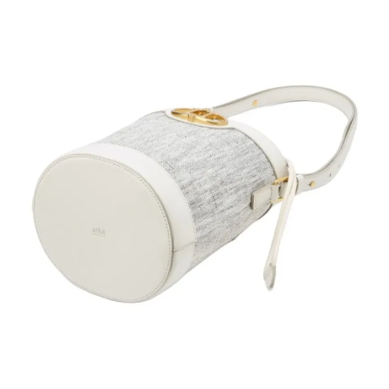 ATHE VANESSABRUNO Jute Bucket Bag Handbag Shoulder Bag Medium Size Women's Ivory-4