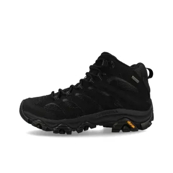MERRELL MOAB 3 Slip-Resistant Water-Resistant Mid-Top Trekking Shoes Women's Black