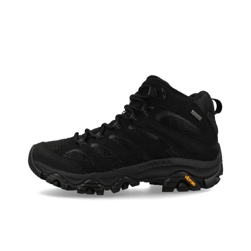 MERRELL MOAB 3 Slip Resistant Waterproof Mid Top Hiking Shoes Women's Black-0