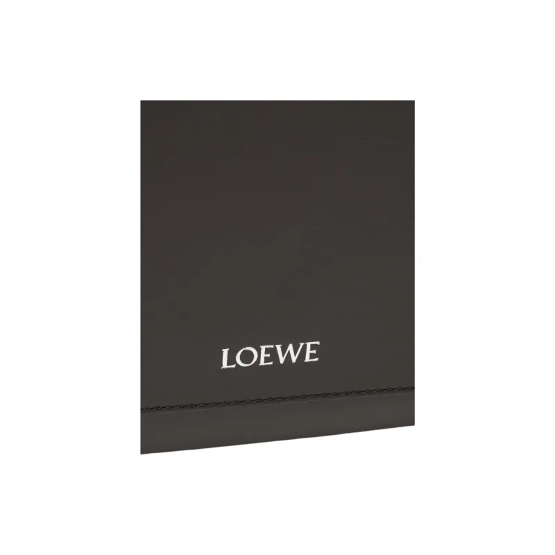 LOEWE Shiny Soft Calfskin Shoulder Bag Crossbody Bag Men's Dark Gray-5