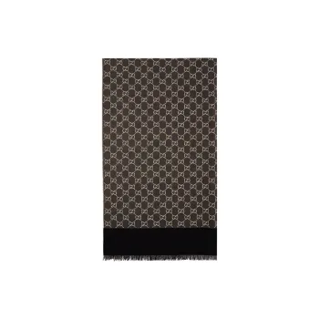 GUCCI Knit Scarves Men Dark Gray