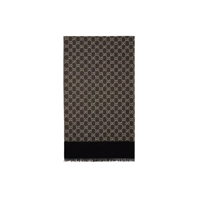 GUCCI Knit Scarves Men Dark Gray-0