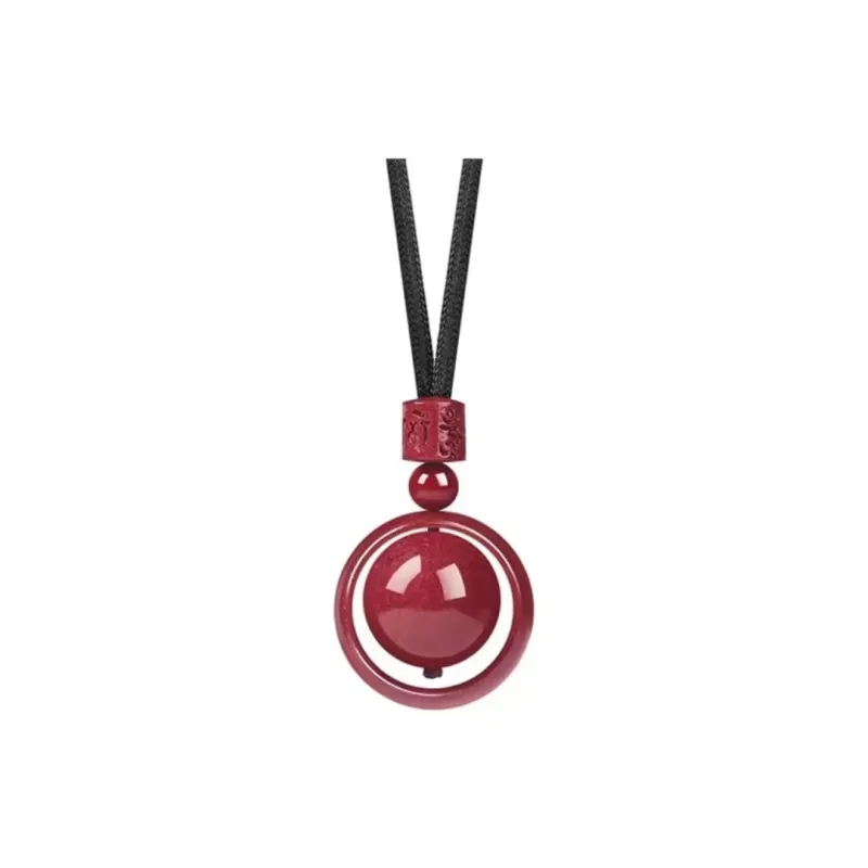 Bubble Scallops Reconstructed Cinnabar Necklaces Unisex-4