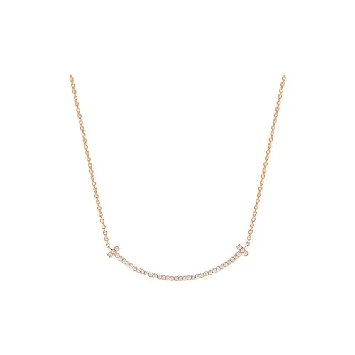 TIFFANY & CO. T 18 carat Rose Gold Set With Diamonds Necklaces Women's