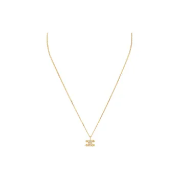 CELINE Rhinestone Necklaces Women's