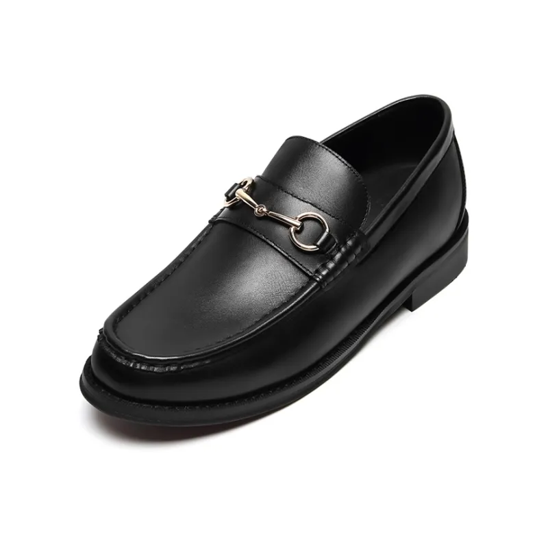 He Jinchang Loafers Men's Black-1