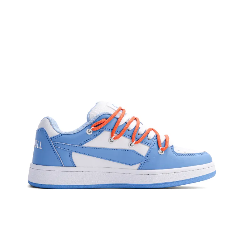 GLO BULL Skateboard Shoes Unisex Low Top Double Strap White Blue-1