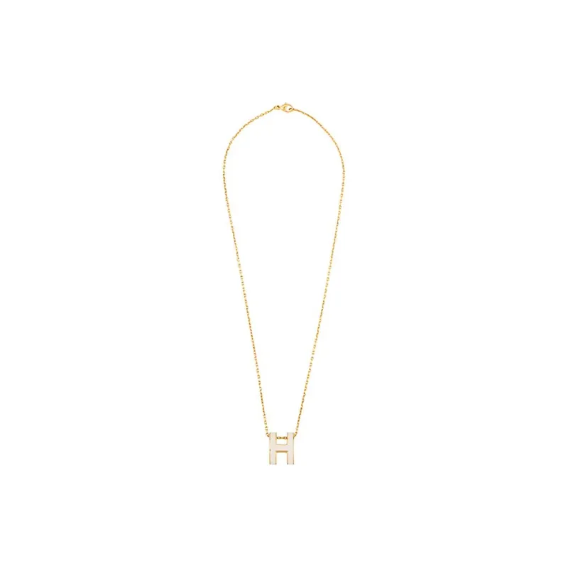 HERMES POP H Collection Titanium Steel Necklaces Women's Gold-1