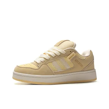 STUR YSN Wear resistant And Lightweight Low Top Skateboard Shoes Women's Almond Yellow