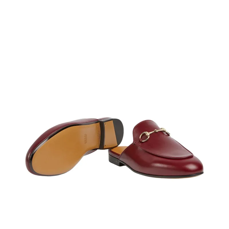 GUCCI Wrap toe Slippers Women's Red Brown-5