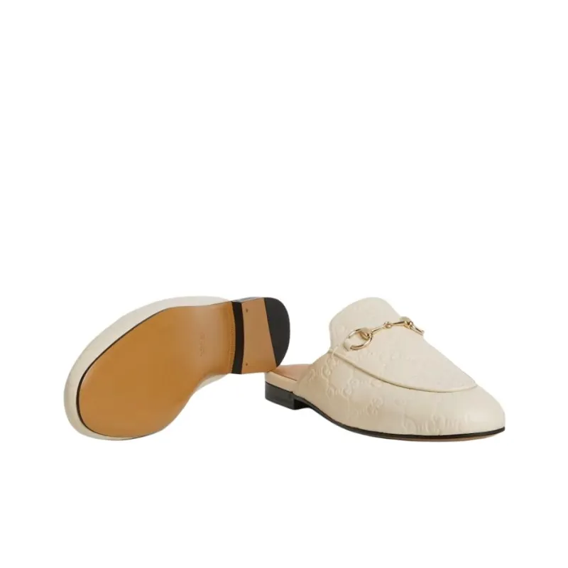 GUCCI Wrap toe Slippers Women's White-5