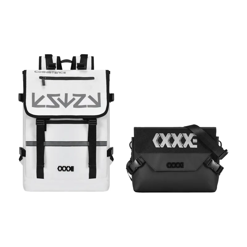 COEXISTENCE Polyester Backpack Tubas Unisex White-9
