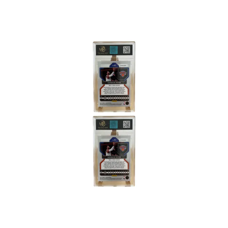 PANINI Derrick Rose Knicks Prizm Silver Crushed Ice Holographic Card Player Card 9/10 Derrick Rose Graded Cards 1 Pc-3