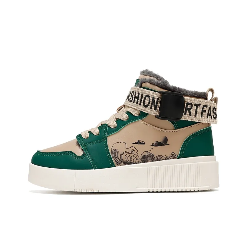 SOURCE Slip Resistant Cushioning Impact Resistance Abrasion Resistant High Top Skateboard Shoes Unisex-8