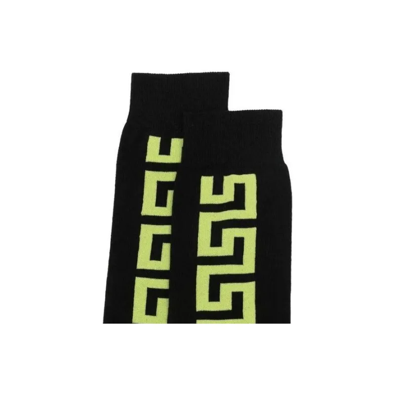 VERSACE SS23 Knee High Socks Men's Black-1