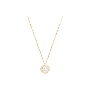 Swarovski Faux Crystal Necklaces Women's Rose Gold Tone Plated