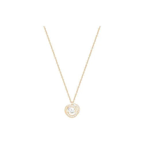 Swarovski Faux Crystal Necklaces Women's Rose Gold Tone Plated