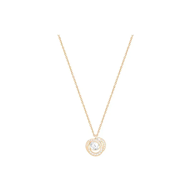 Swarovski Faux Crystal Necklaces Women's Rose Gold Tone Plated-0
