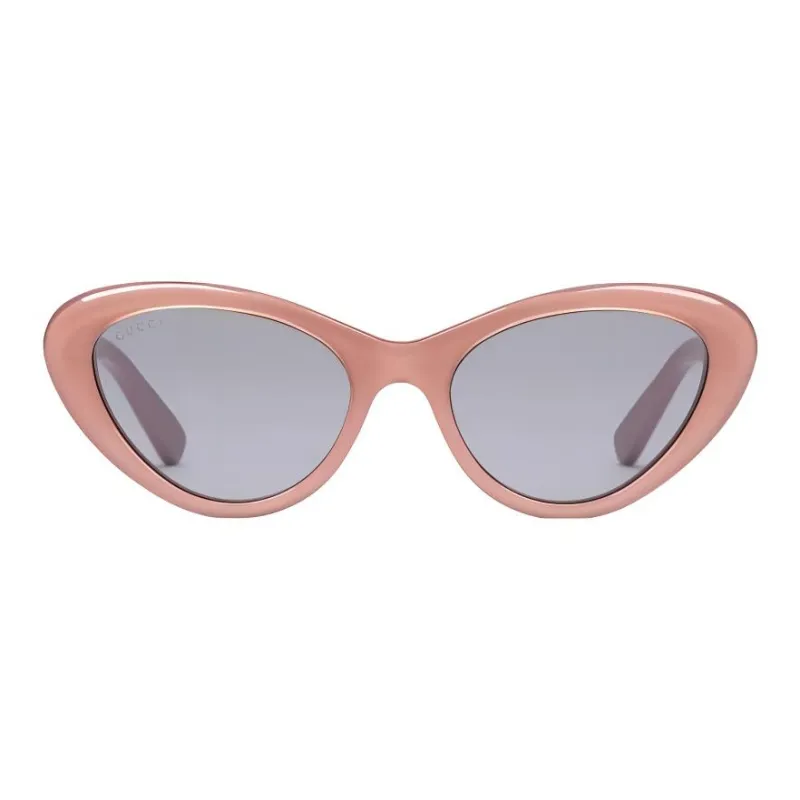 GUCCI Cat Eye Frame Sunglasses Pink/Solid Grey-0