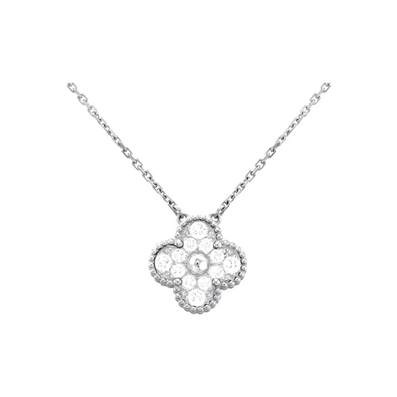 Van Cleef & Arpels 18K White Gold Necklaces Women's White Gold-0