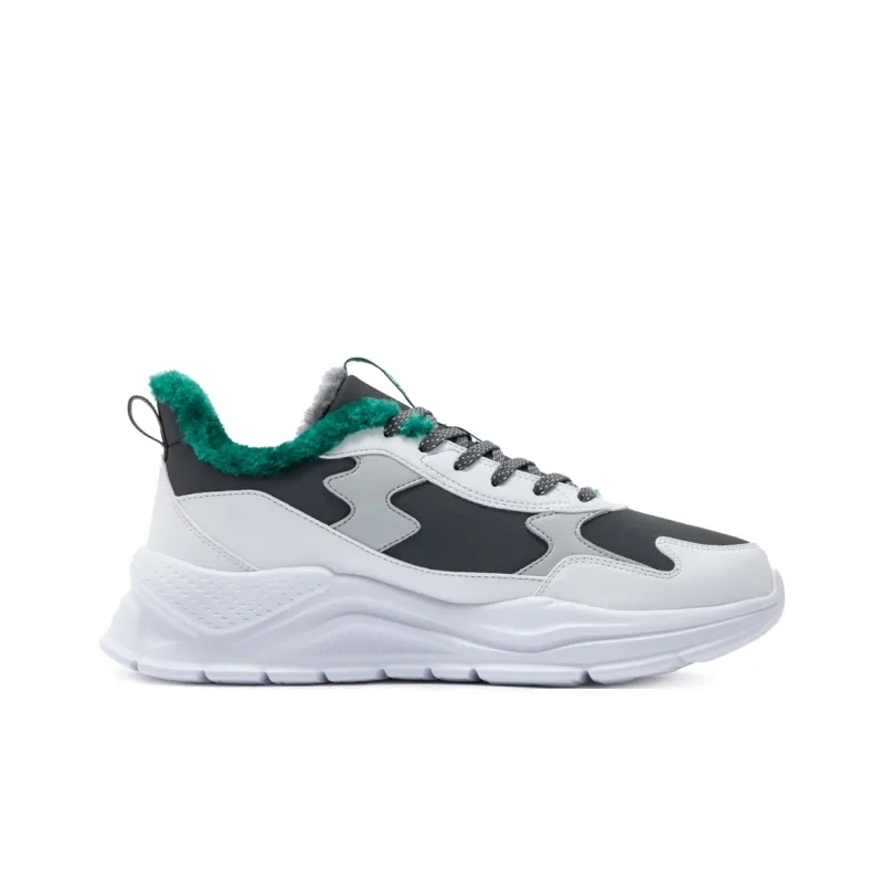 361° Water-Resistant Lightweight Rebound Low-Top Casual Running Shoes Men's White Green-1