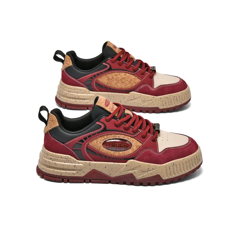 ZHENEN Anti-Slip And Wear-Resistant Height Increasing Low-Top Skateboard Shoes Men's-2
