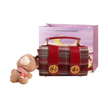 Bansusu Woolen Shoulder Bag Regular Women's Red/Coffee