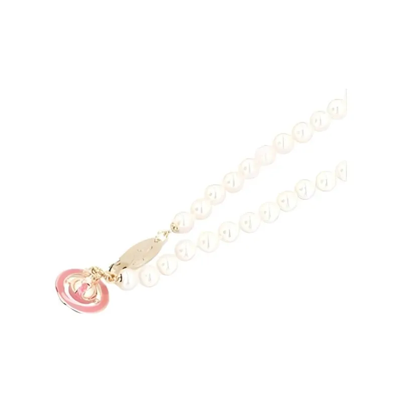 Vivienne Westwood Brass, Pearl, Enamel Necklaces Unisex Gold-2