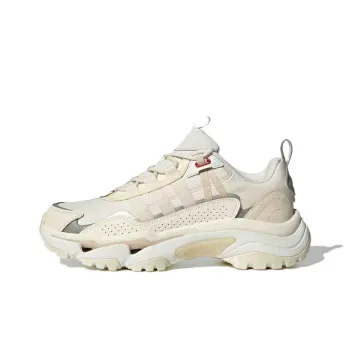 Adidas Cushioned Slip Resistant Low Top Running Shoes Unisex Ecru