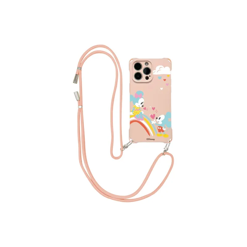 Disney Silicone Material Mickey Advanced Touch Crossbody Phone Cases Compatible With Apple 16 Pro Max/Pro/Plus/15/14/13-14