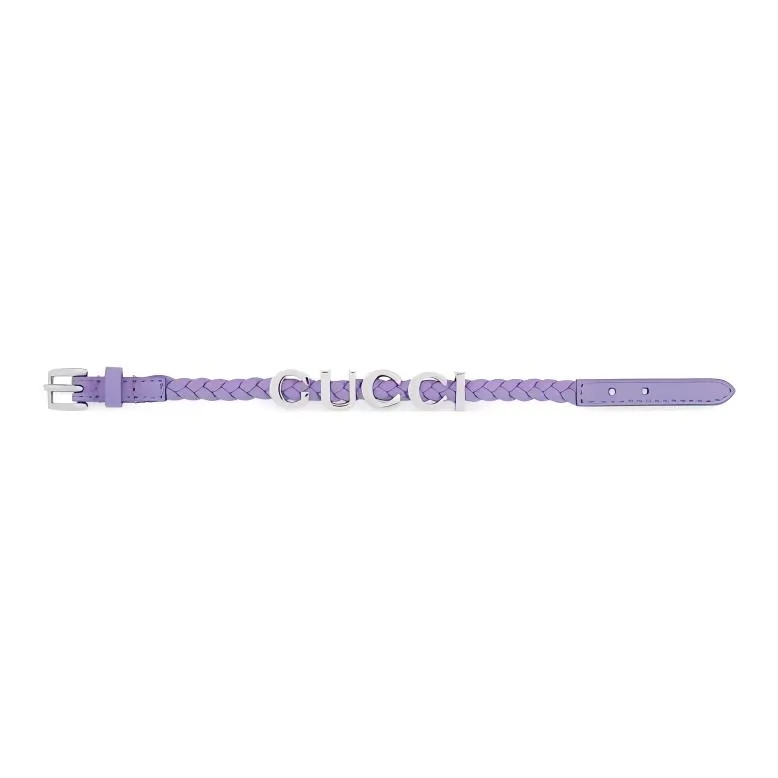 GUCCI Leather Wristbands Women's Purple-1