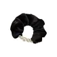 Black Velour Pearl Scrunchy