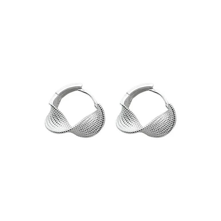 Heart Grass S925 Silver Earrings Women's-0