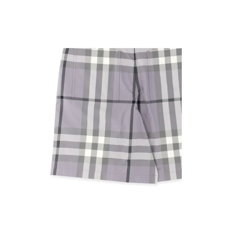 Burberry Check Pattern Bermuda Shorts-5