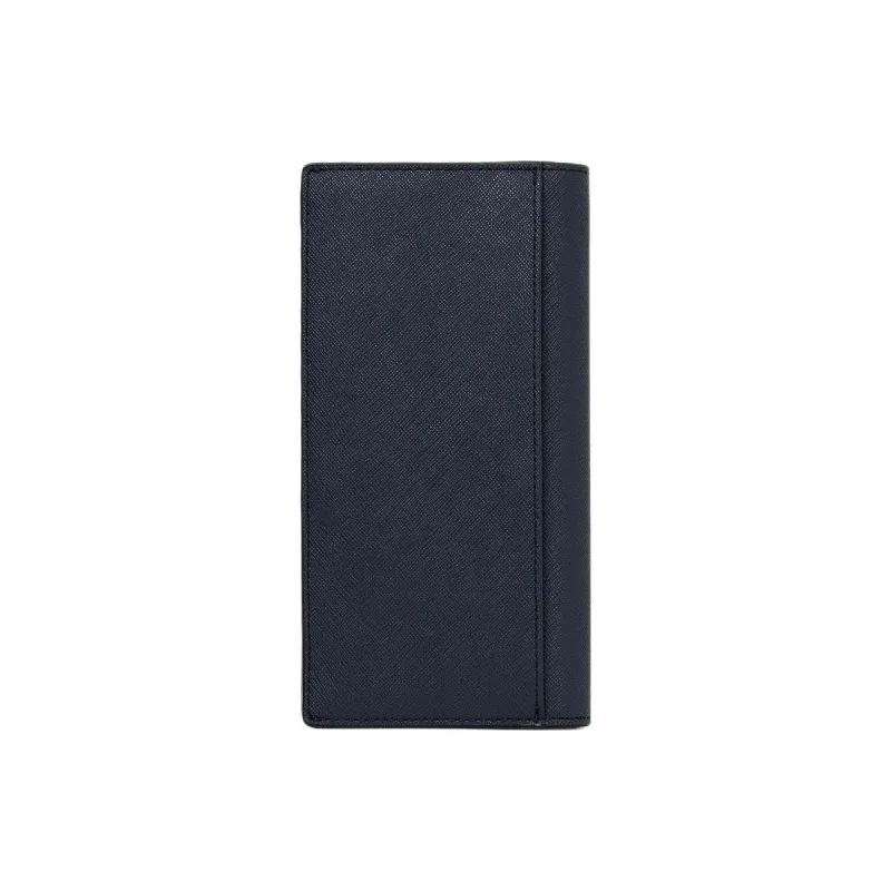 MICHAEL KORS RIVINGTON Regenerated Cow Leather Wallet Large Size Men's Marine Blue-1